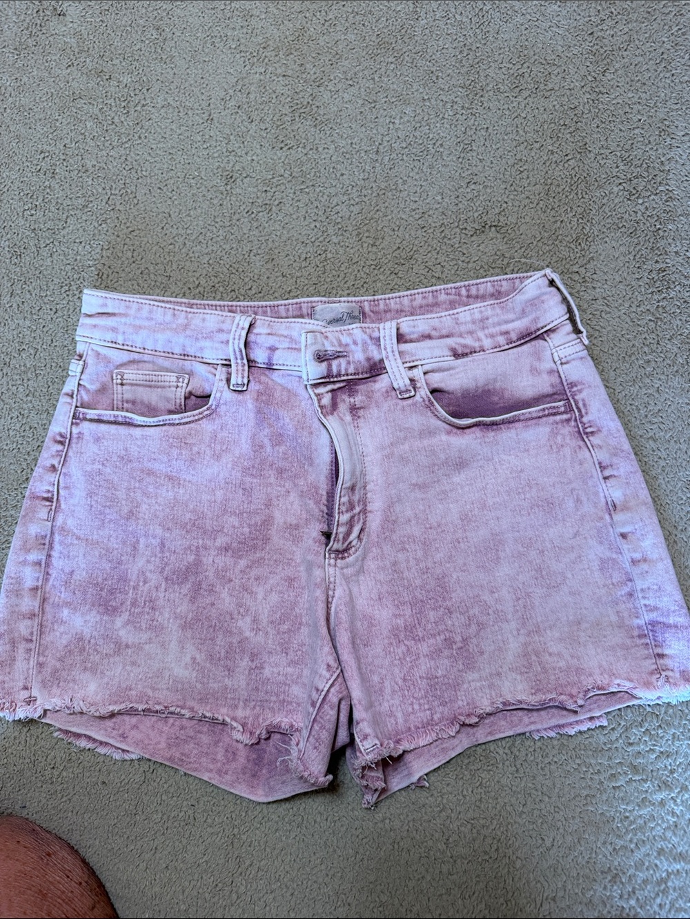 Universal Thread Pink Washed High-Rise Denim Shorts